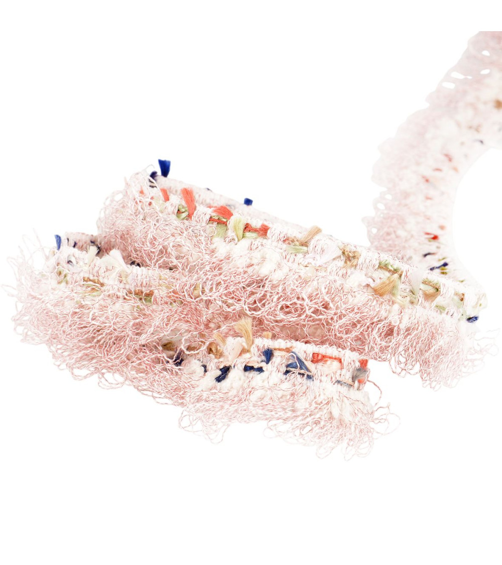 15-m-Spule mit 25 mm rosa Fransengeflecht