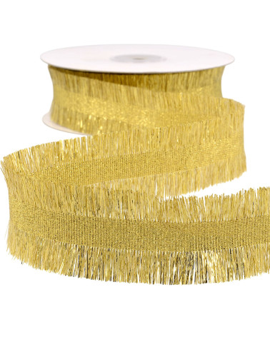 15m reel with 33mm gold fringe braid