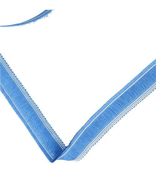 Frange épaisse 25mm bleu acier au mètre