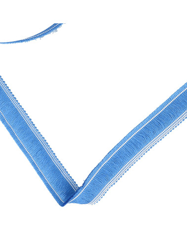 Thick fringe 25mm steel blue per meter