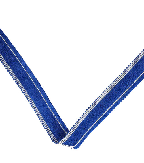 Thick fringe 25mm royal blue per meter