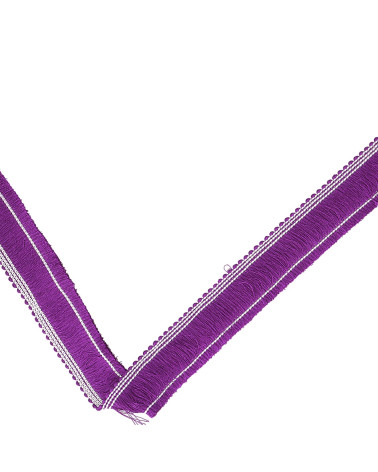Fleco grueso de 25 mm morado por metro.