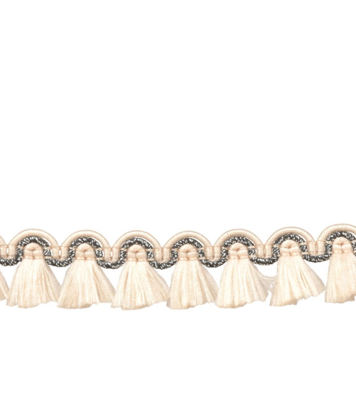 Flochette-Fransen, 12 mm, Beige, pro Meter