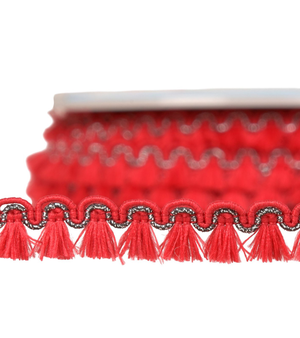 Flochette fringe 12mm burgundy per meter