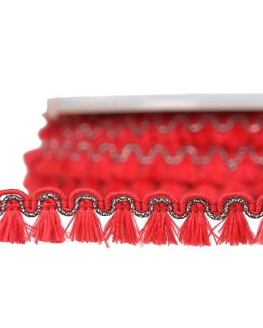 Flochette fringe 12mm burgundy per meter