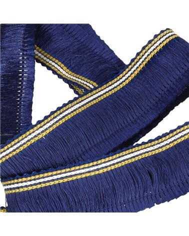 Galon franges 30mm bleu marine au mètre