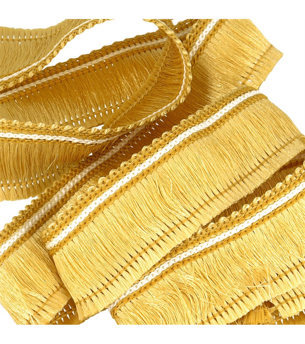 Galon franges 30mm cuivré au mètre