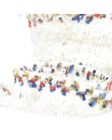 Fringe braid 25mm white per meter