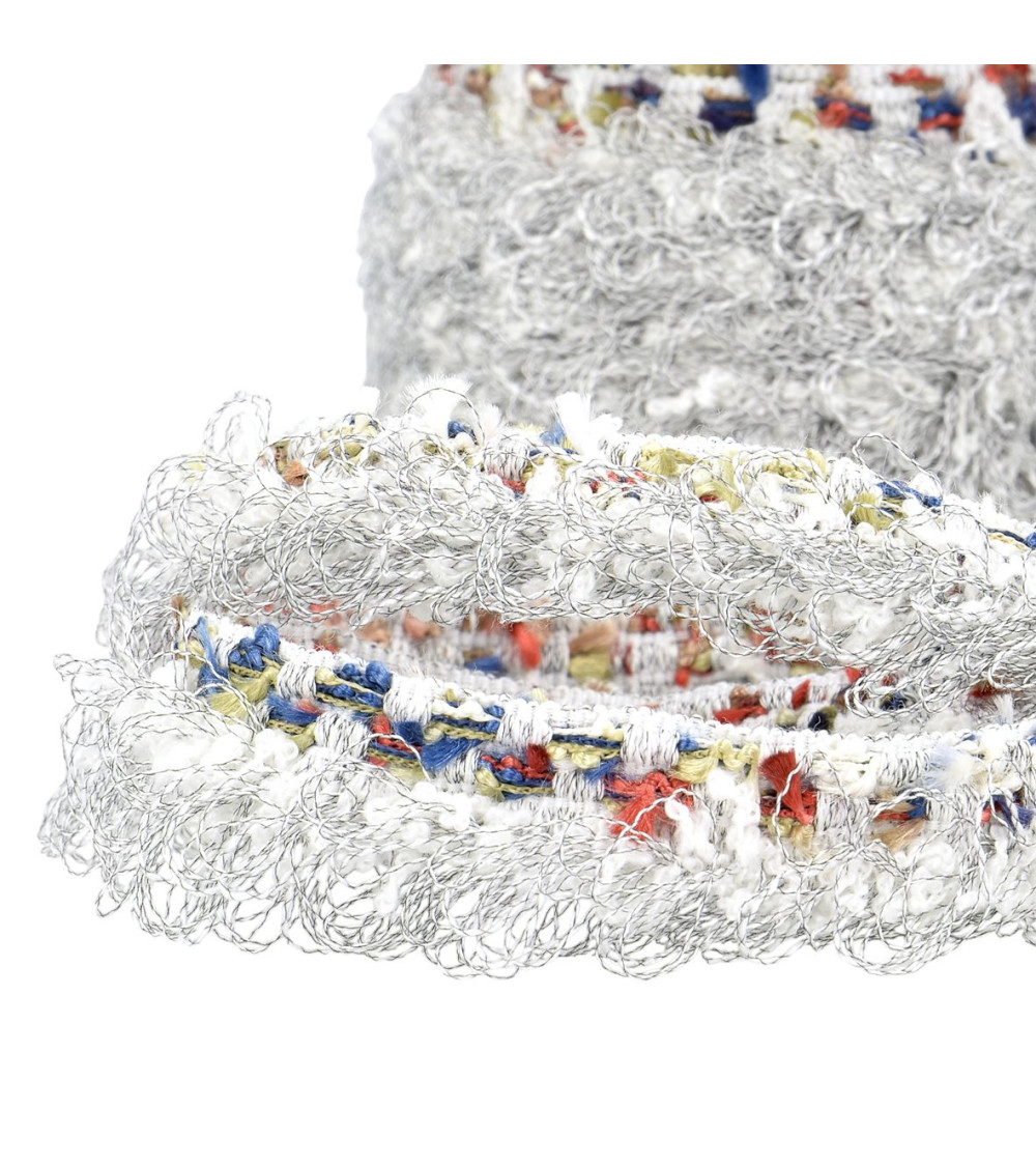 Fransengeflecht 25 mm grau pro Meter