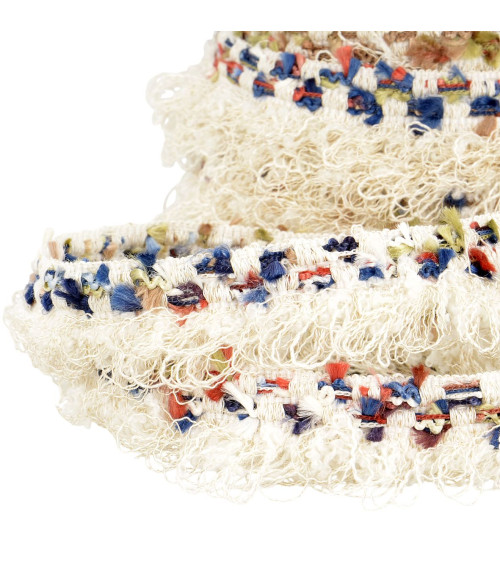 Fringe braid 25mm ecru by the meter
