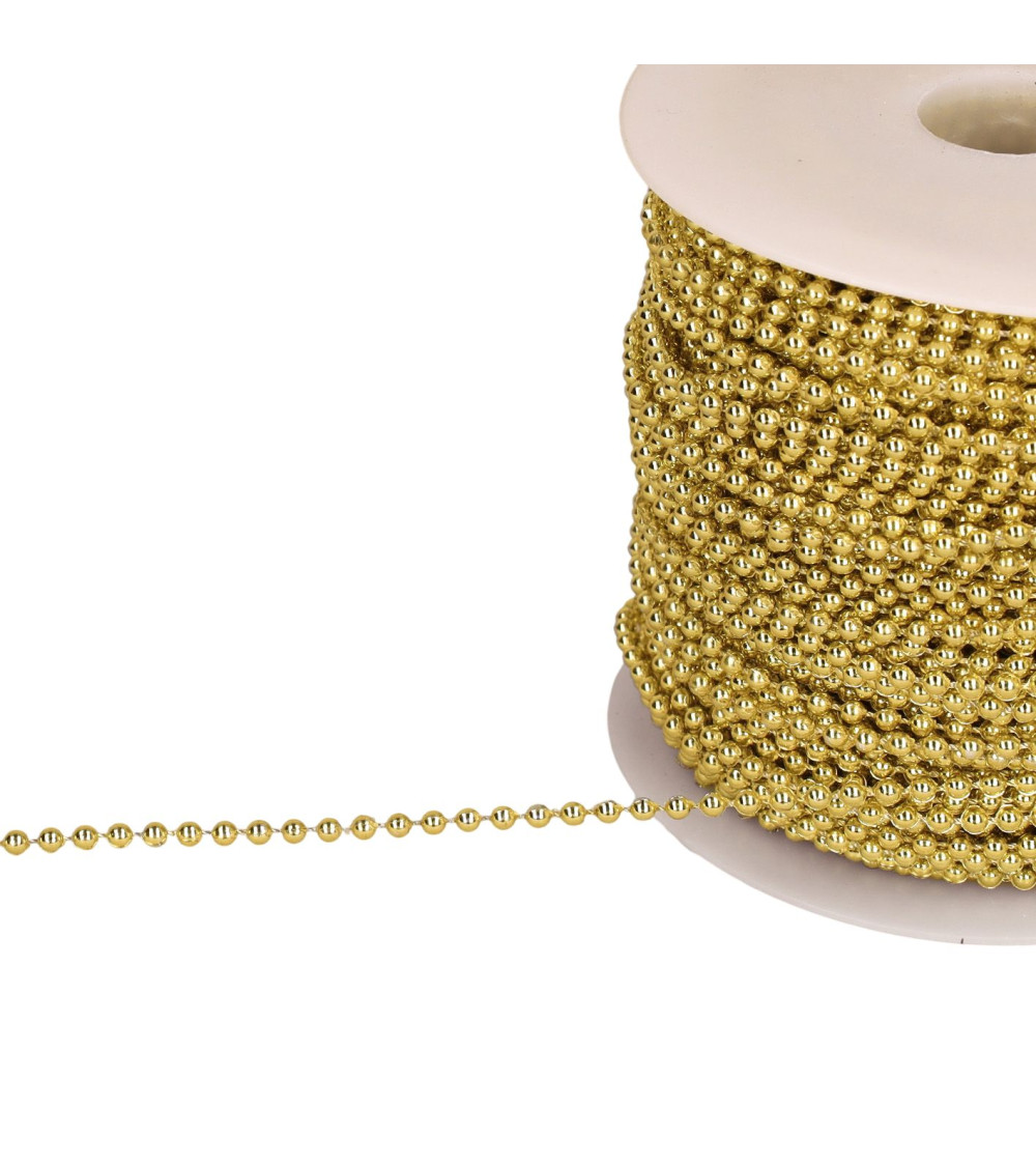 Perle als Meterware in Gold