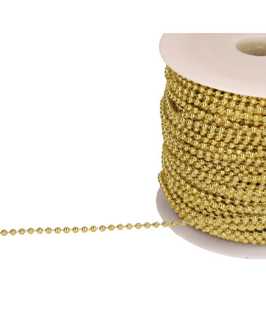 Perle als Meterware in Gold