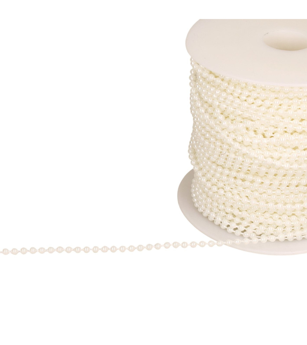 Perle als Meterware, ecru