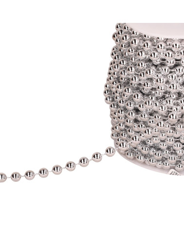 Perle als Meterware Silber