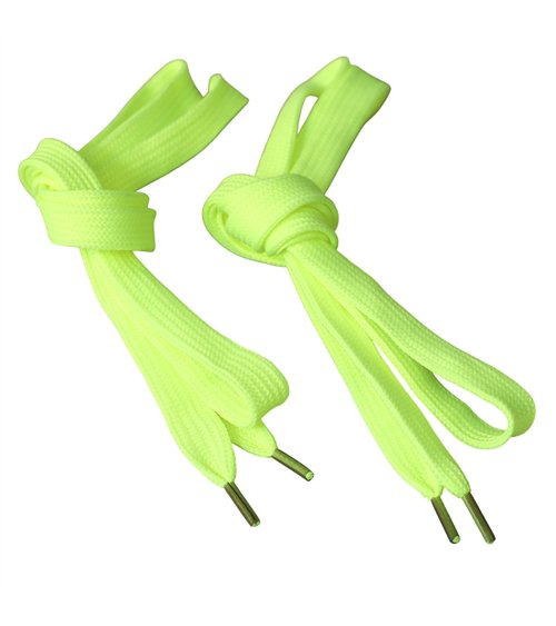 Lacets fantaisie 1paire 110cm jaune fluo