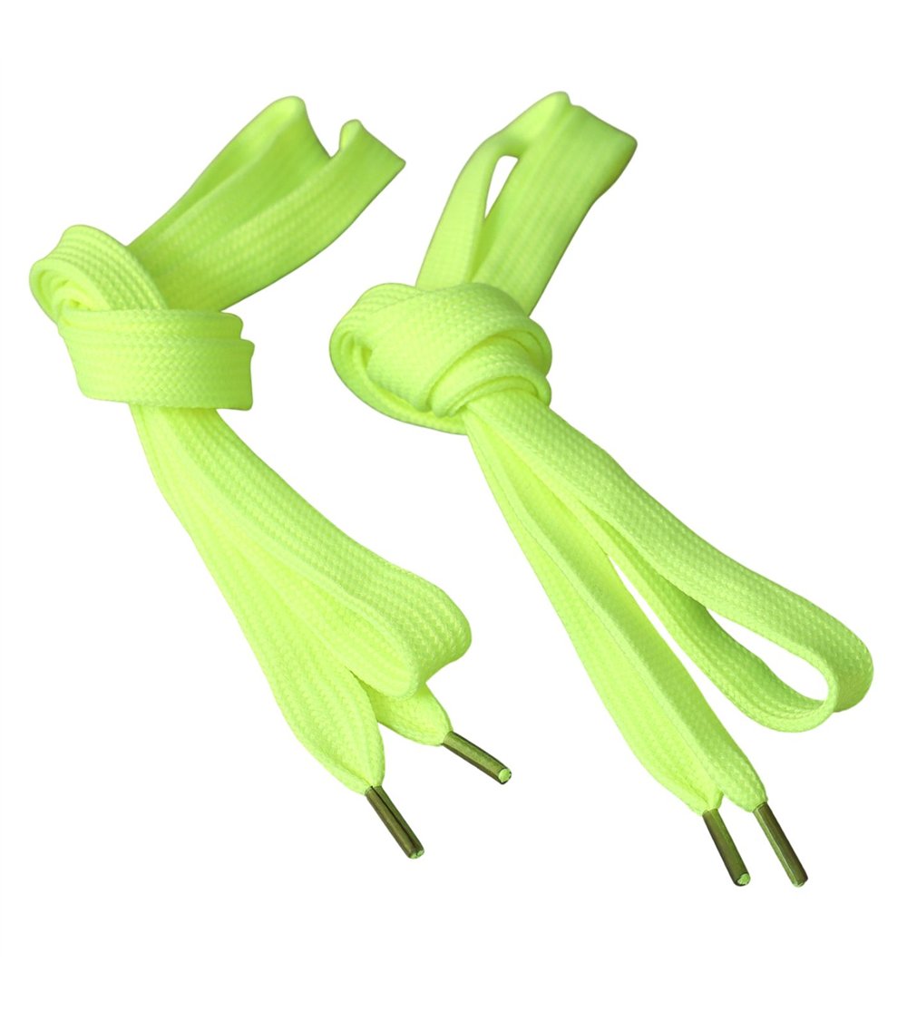 Lacets fantaisie 1paire 110cm jaune fluo
