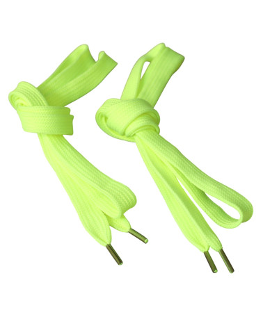 Cordones fantasía 1 par 110cm amarillo fluorescente