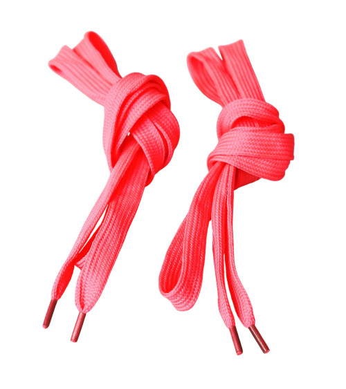 Cordones fantasía 1 par 110cm rosa neón