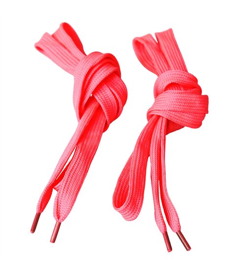 Lacets fantaisie 1paire 110cm rose fluo
