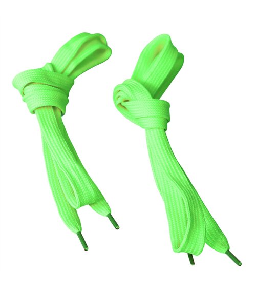 Lacets fantaisie 1paire 110cm vert fluo