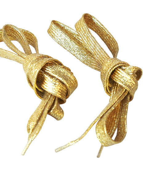 Fancy laces 1pair 110cm gold