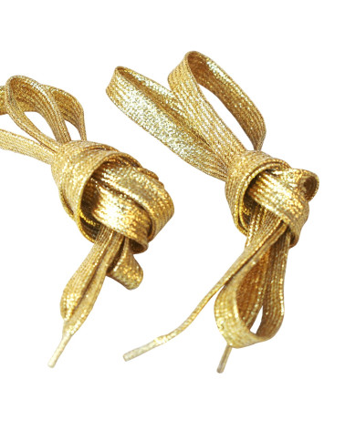 Cordones fantasía 1 par 110cm oro