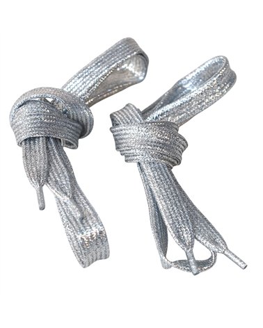 Lacets fantaisie 1paire 110cm argent
