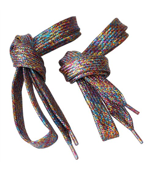 Lacets fantaisie 1paire 110cm arc en ciel