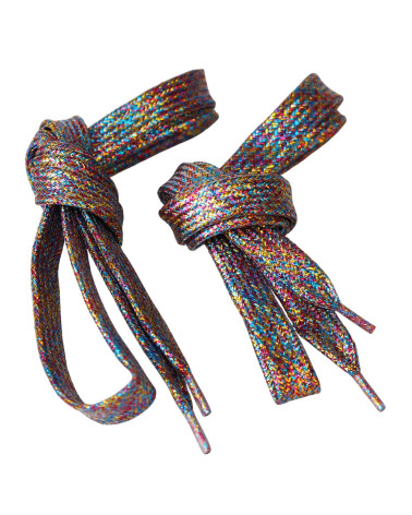 Fancy laces 1pair 110cm rainbow