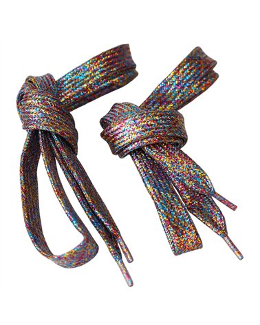 Lacets fantaisie 1paire 110cm arc en ciel