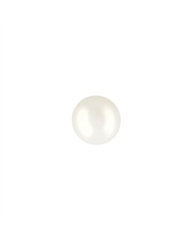 Bouton perle ovale 10mm blanc
