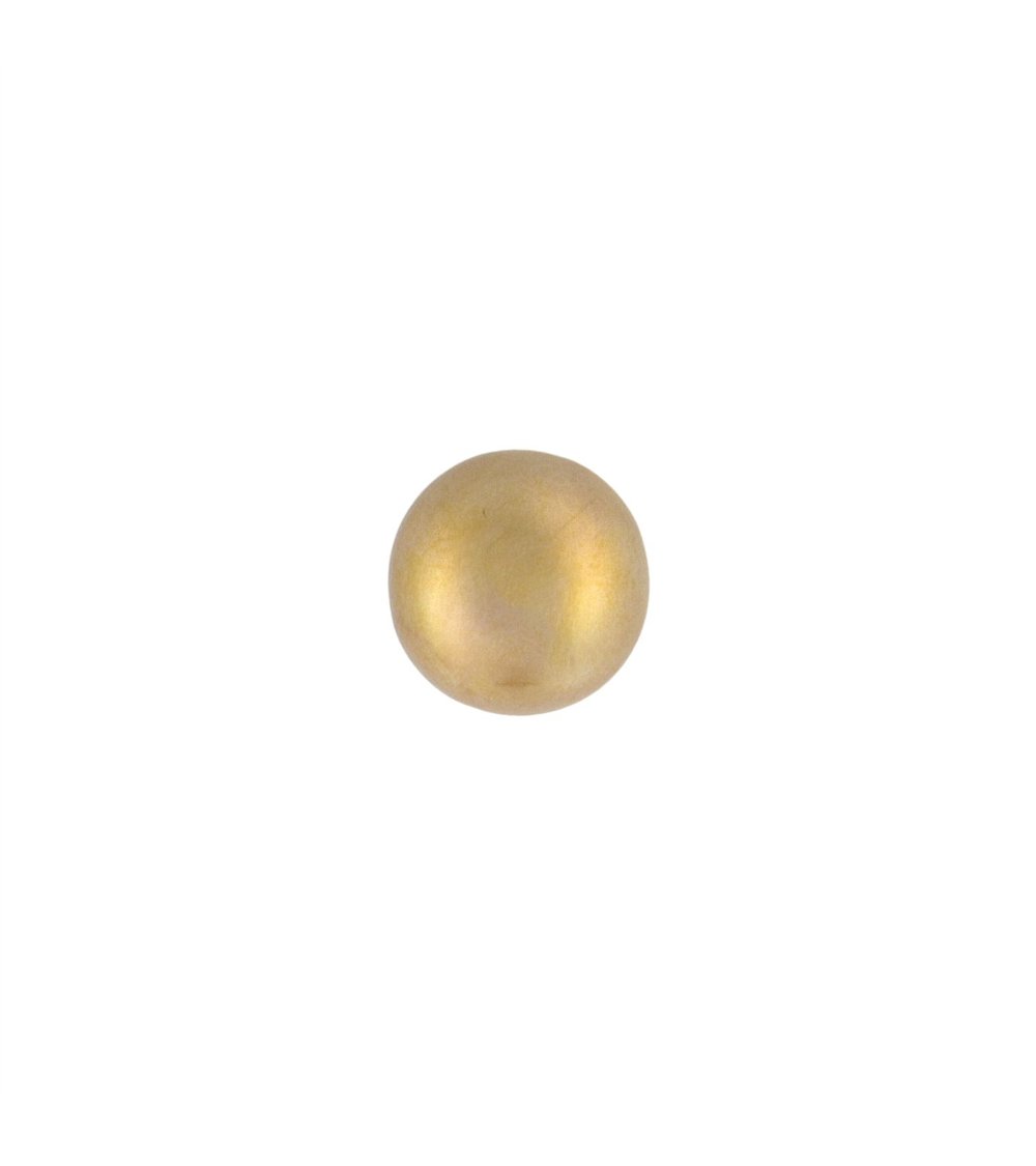 Bouton perle ovale 10mm beige antilope