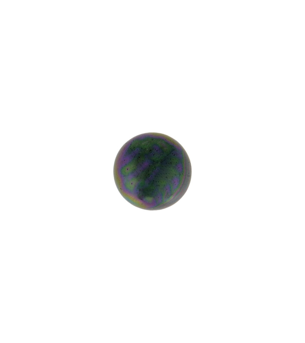 Oval pearl button 10mm gray