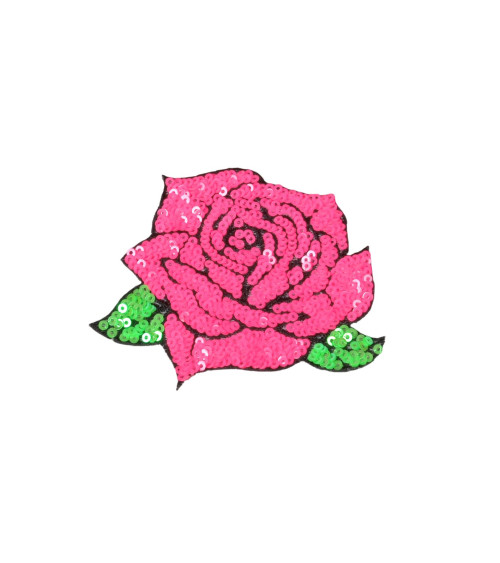 Lote de 3 parches termoadhesivos rosa fucsia 8,5x7cm