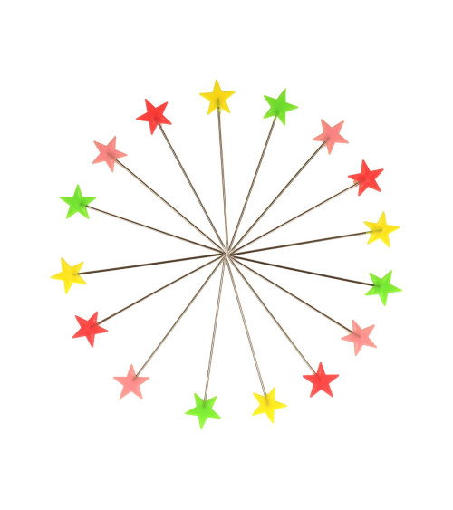 Box of 100 fancy star pins