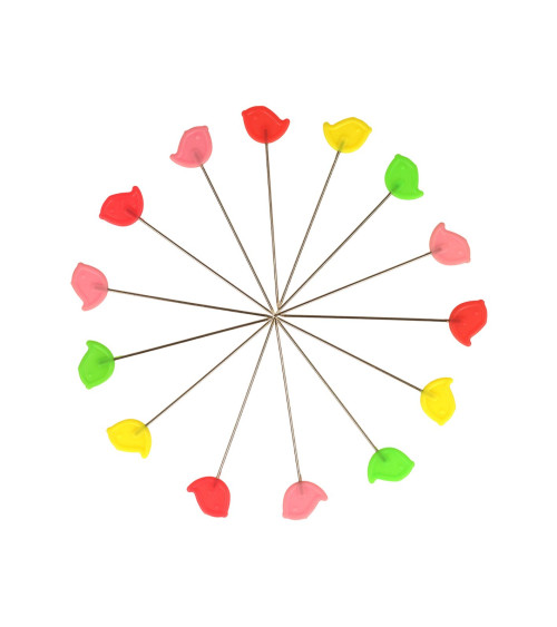 Scatola da 100 spille fantasia per uccelli