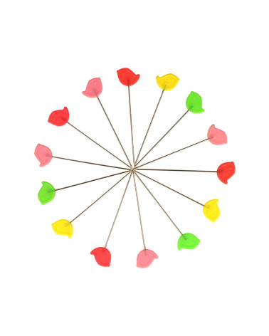 Schachtel mit 100 ausgefallenen Vogelnadeln