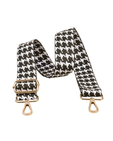 Trendy shoulder strap 40x135cm black white