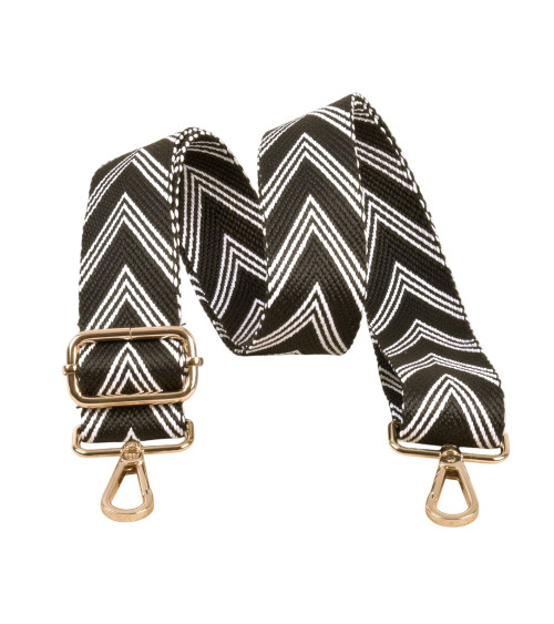 Bandolera Trendy 40x135cm negro blanco