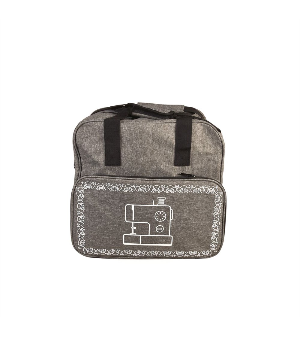 Sac pour machine à coudre/surjeteuse gris clair 38x29x36cm