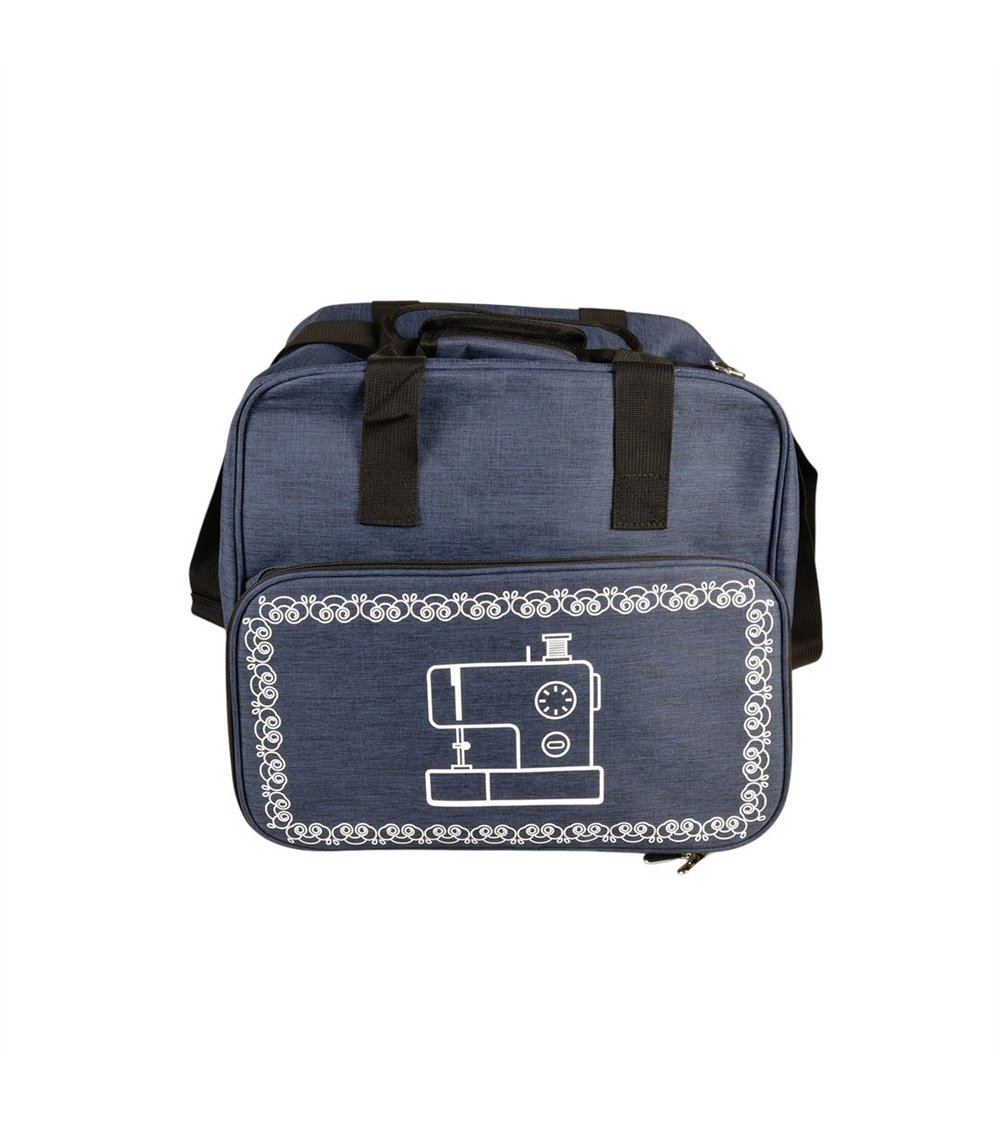 Sac pour machine à coudre/surjeteuse bleu marine 38x29x36cm