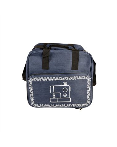 Sac pour machine à coudre/surjeteuse bleu marine 38x29x36cm