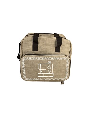 Sac pour machine à coudre/surjeteuse marron antilope 38x29x36cm