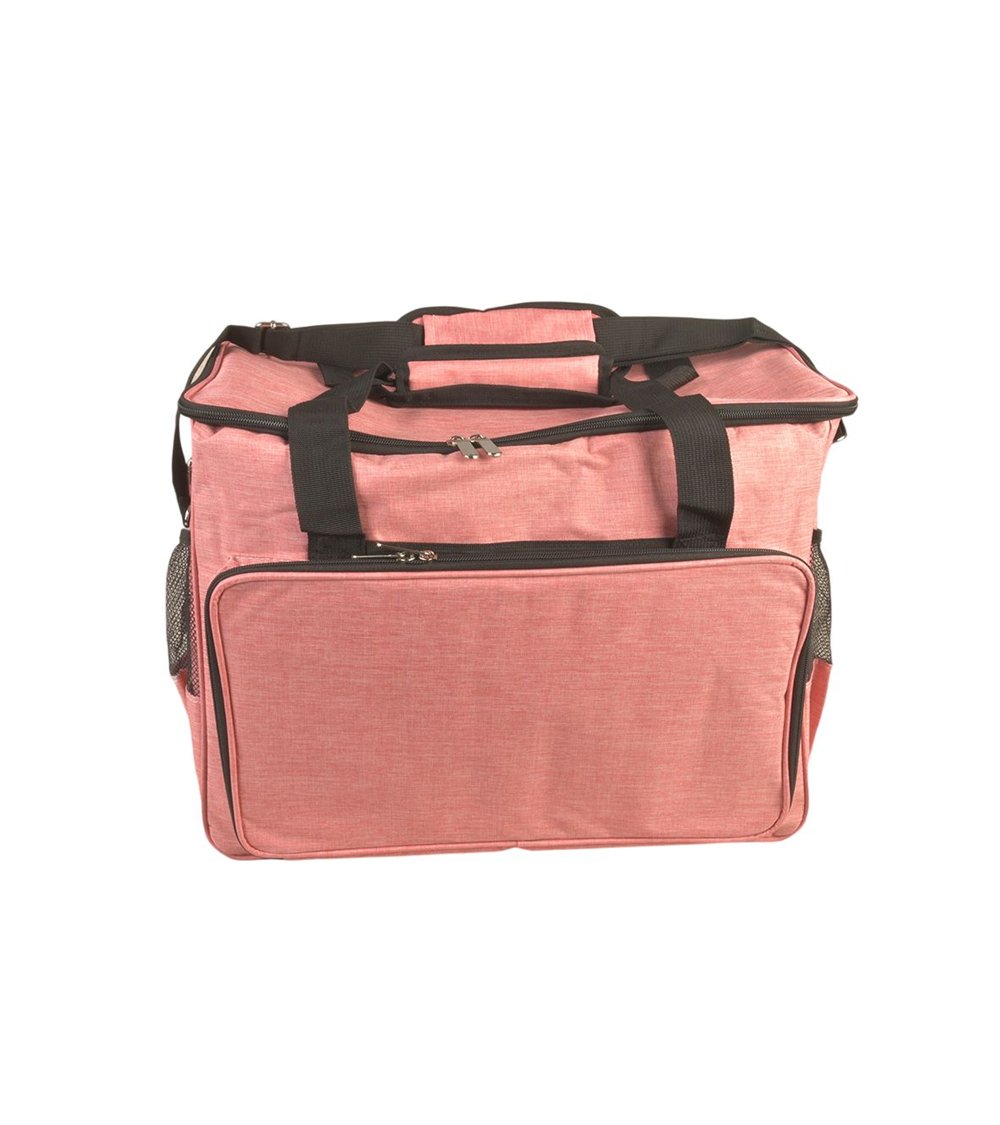 Sac pour machine à coudre/surjeteuse rose layette 40x24x35cm