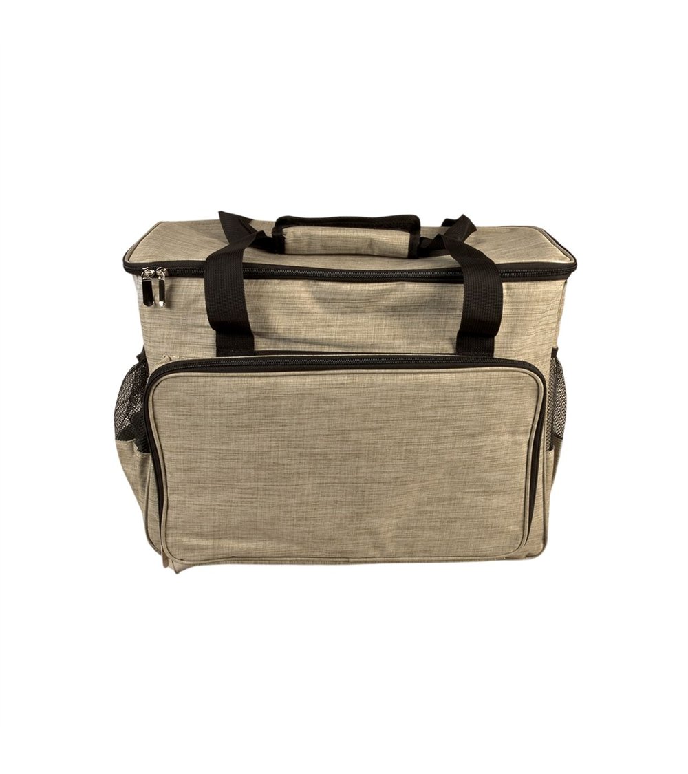 Sac pour machine à coudre/surjeteuse marron antilope 40x24x35cm