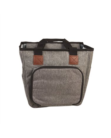 Sac tricot gris clair 23x26x14cm