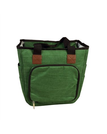 Sac tricot vert saule 23x26x14cm