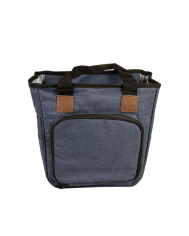 Bolso de punto azul marino 23x26x14cm