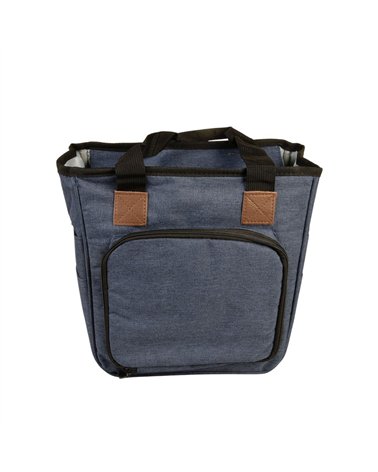Sac tricot bleu marine 23x26x14cm