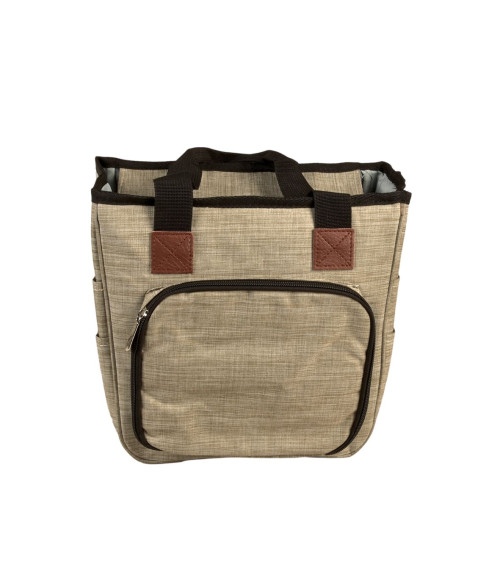 Bolso de punto antílope marrón 23x26x14cm